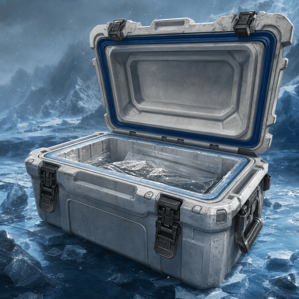 Evidence cooler case for bounty proof samples
