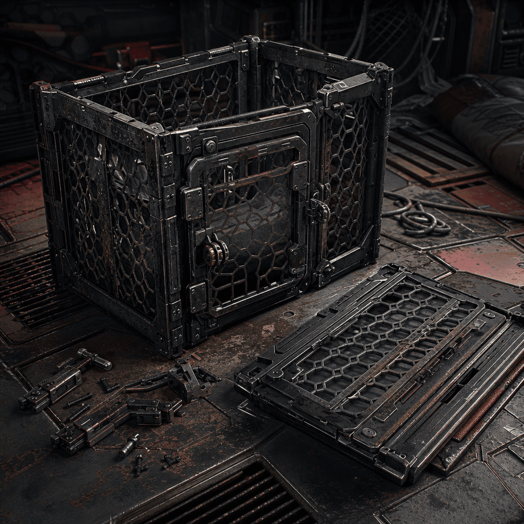 Folding cargo-hold bounty cell panels