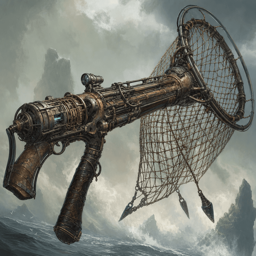 Extra-large net gun for big marks
