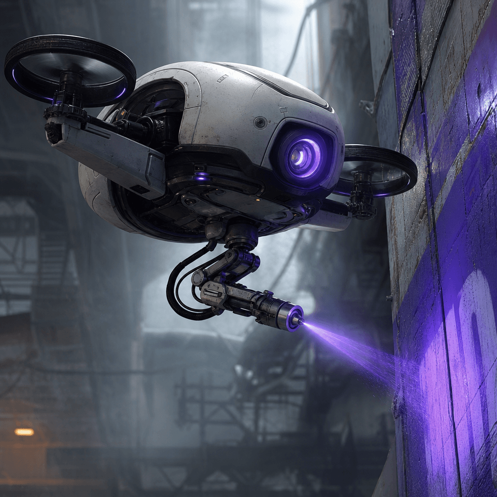 UV warrant tagging drone