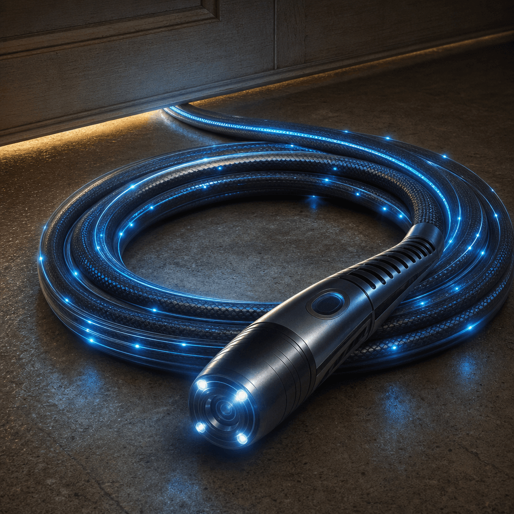 Under-door fiber optic snake camera