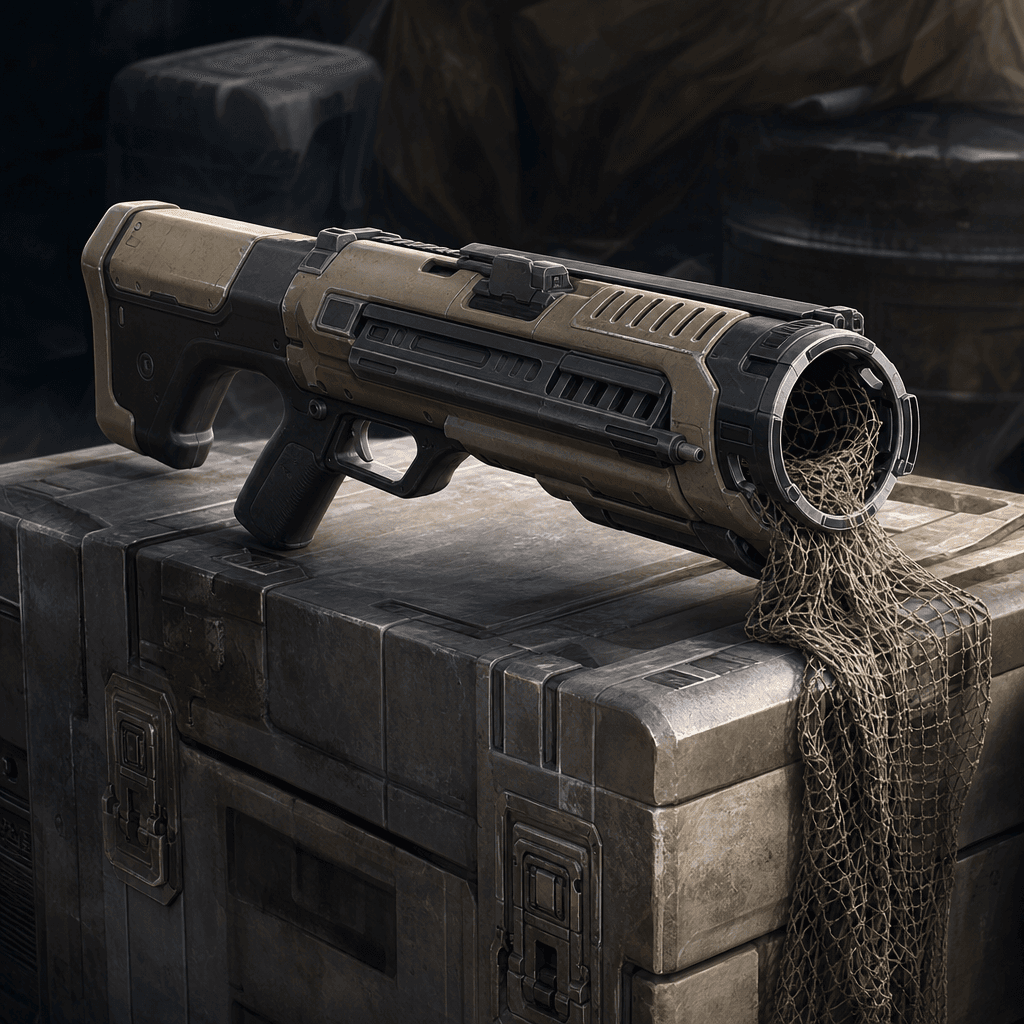 Polymer net gun for bounty capture