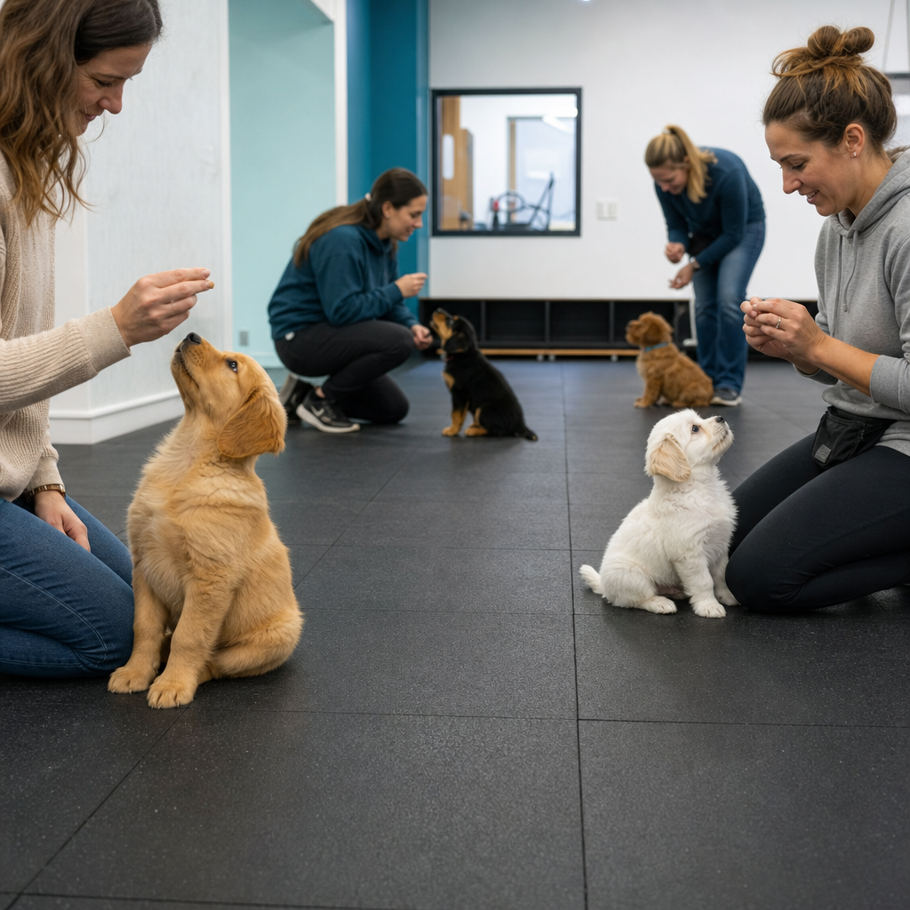 Fictional puppy class at Flint Path K9