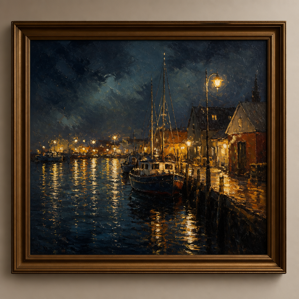 Sample painting Dock Light, Late
