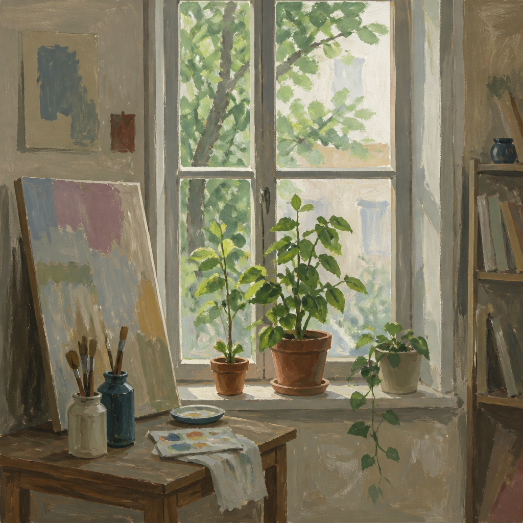 Sample painting Studio Window Study