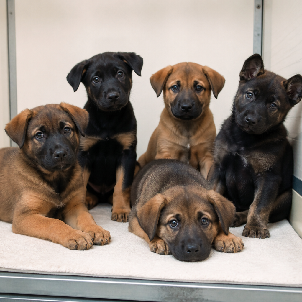 Fictional Meadow litter German Shepherd puppies