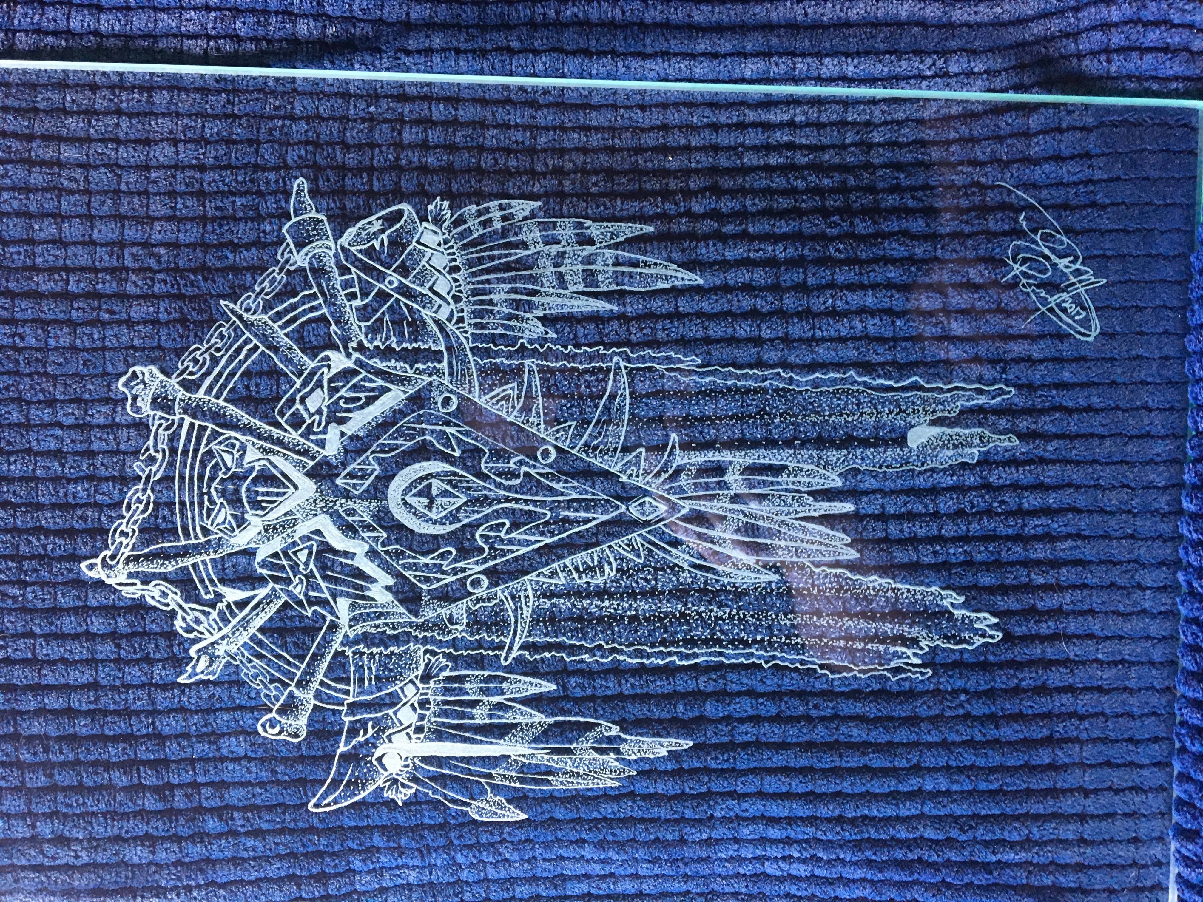 Hand Etched Horde Logo 2017