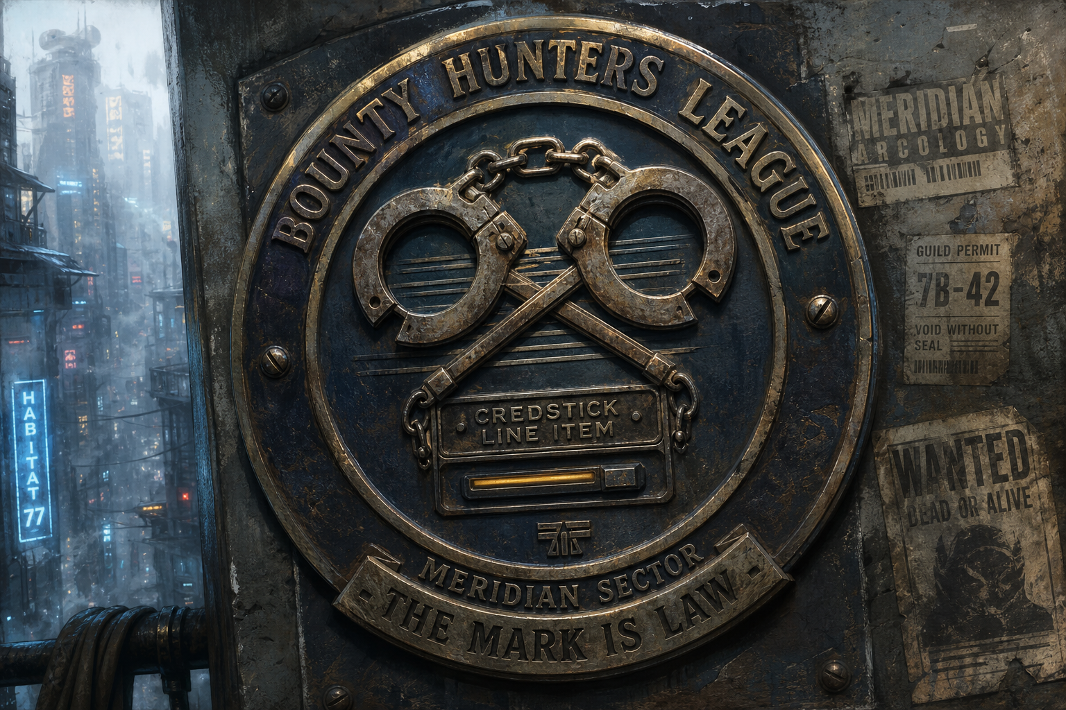 Bounty Hunters League — Wire & Bulletin — corporate brand still