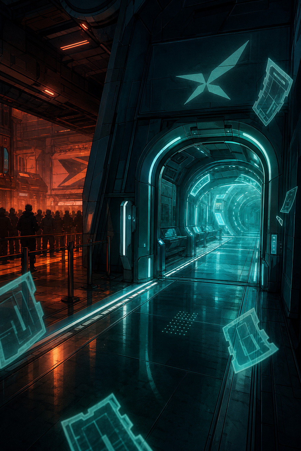 Priority gate lane hologram ad still